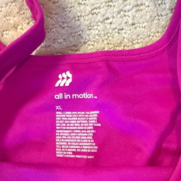 All in Motion Vibrant Pink and green Tank Top - Picture 2 of 2